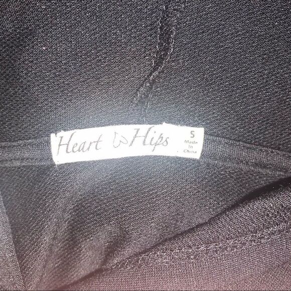 Heart Hips Black Short Sleeve Hoodie - Picture 5 of 6